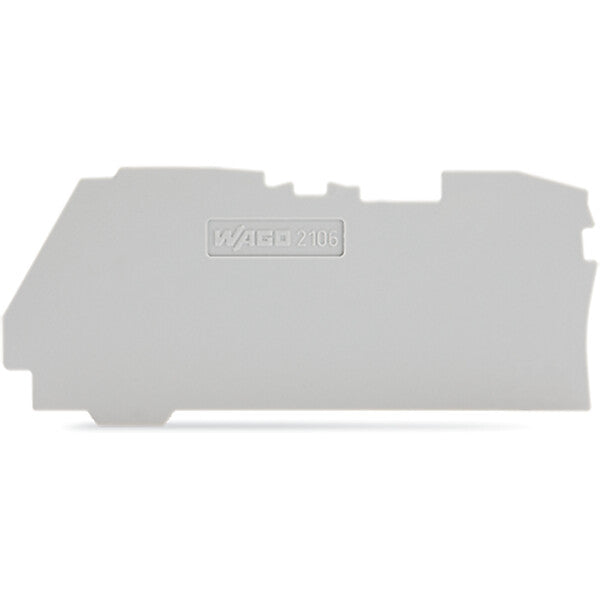 WAGO Abschluss Zwischenplatte 1 mm dick, grau 2106-1291